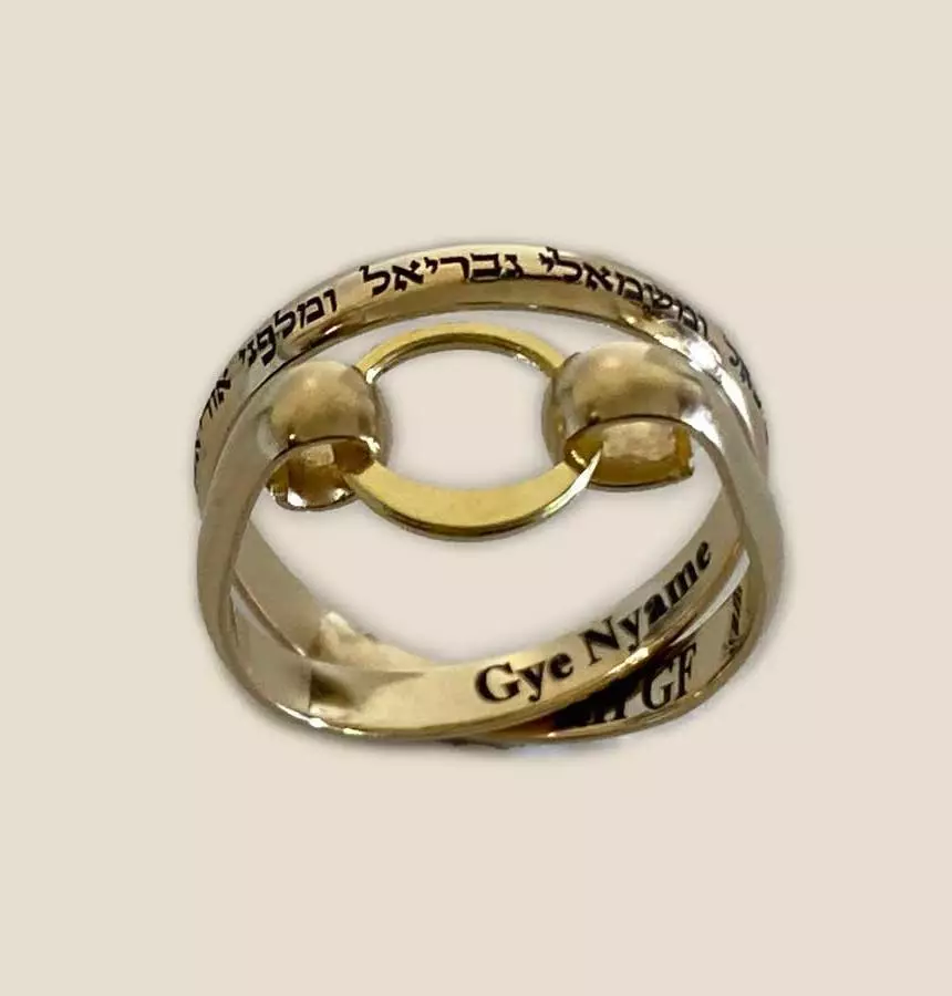 טבעת עם חריטה של ברכת המלאכים, לשמירה והגנה