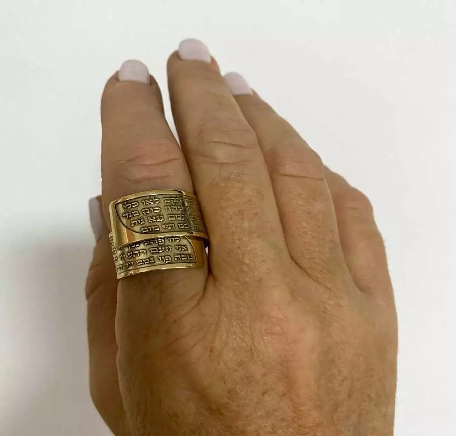 responsibility set pit טבעת זהב 14K הבלטה של עב שמות | רוית חסדאי תכשיט לאישה ולגבר