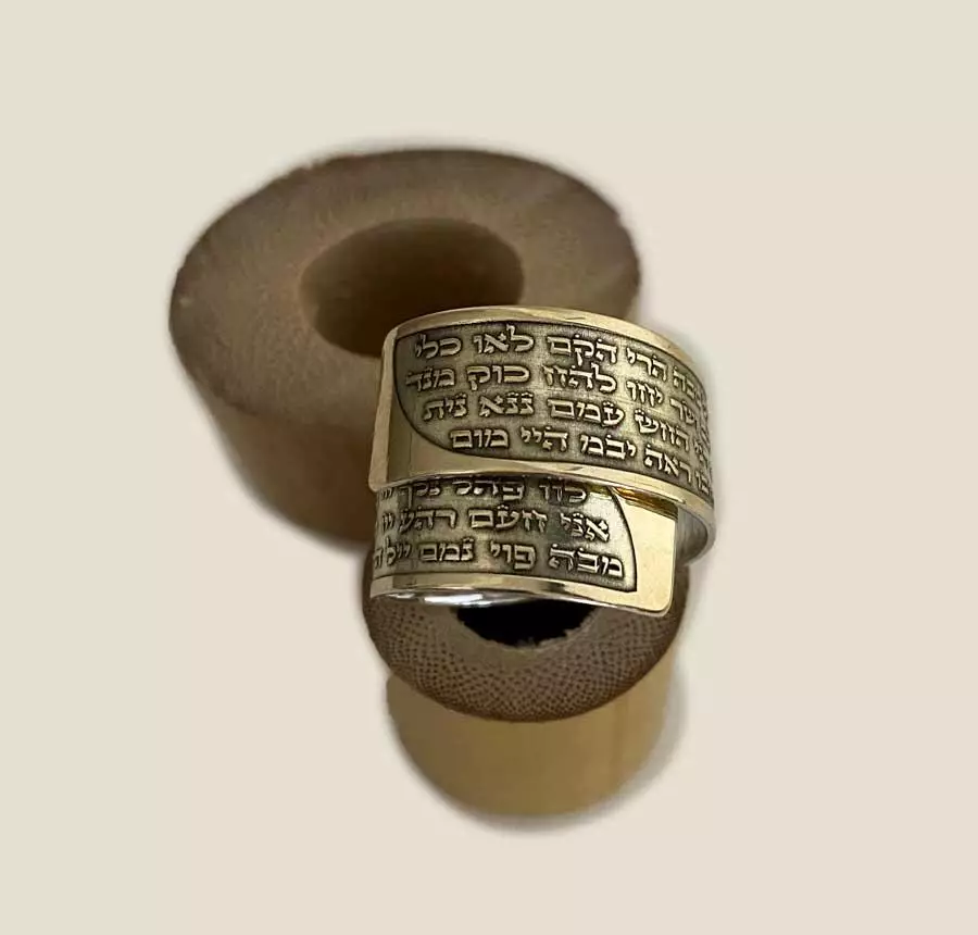 responsibility set pit טבעת זהב 14K הבלטה של עב שמות | רוית חסדאי תכשיט לאישה ולגבר